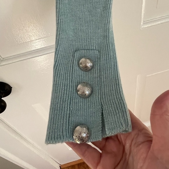 Truth by Republic Textured Wool Blend Aqua Ribbed Knit Long Sleeve Sweater Small - Picture 7 of 16